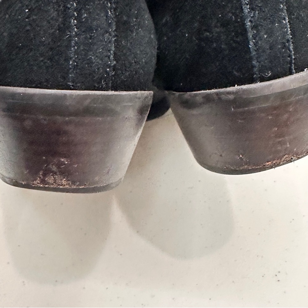 Coach Carmen Boots Size 6.5 B Black Leather Suede Low Heel - Picture 7 of 10